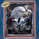 Freedom's Road Motorcycle And Eagle Patriotic Wall Decor